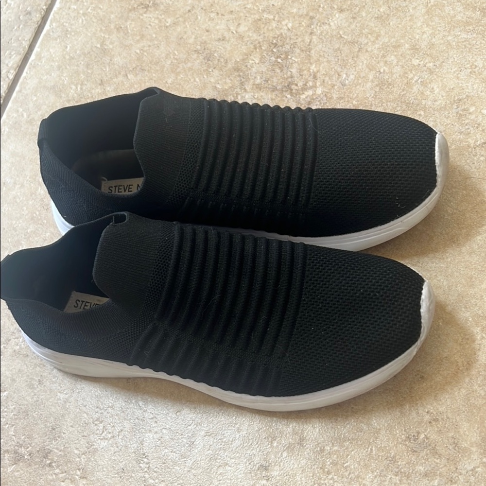 Steve Madden Black and White Slip-On Sneakers